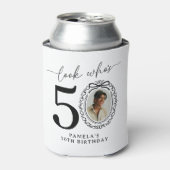 50歳の誕生日おめでとうフォトパーソナライズドデザイン 缶クーラー (缶正面)