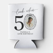 50歳の誕生日おめでとうフォトパーソナライズドデザイン 缶クーラー (正面)