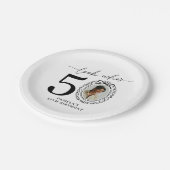 50歳の誕生日おめでとうフォト ペーパープレート (アングル)