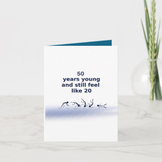 50歳の誕生日おめでとう折り紙カード カード (正面)