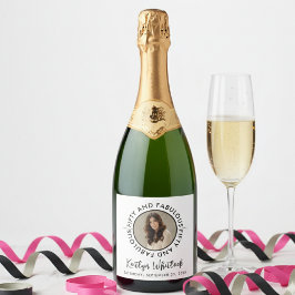 50歳の誕生日おめでとう カスタムフォト 50歳の誕生日パーティー スパークリングワインラベル