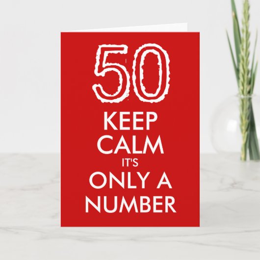 50歳の誕生日おめでとう カード (正面)