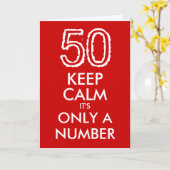 50歳の誕生日おめでとう カード (黄色い花)