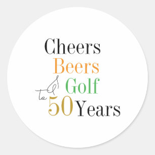 50歳の誕生日おめでとう ゴルフパーティー ラウンドシール