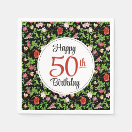 50歳の誕生日おめでとう スタンダードカクテルナプキン