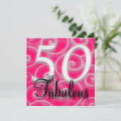 50歳の誕生日おめでとう！パーティーの招待状をカスタマイズしよう 招待状 (スタンド正面)