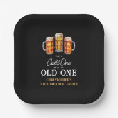 50歳の誕生日おめでとう ビール ペーパープレート (正面)