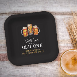 50歳の誕生日おめでとう ビール ペーパープレート
