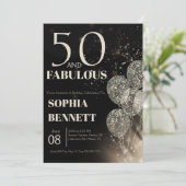 50歳の誕生日おめでとう ファブリカス スクリプト 招待状 (スタンド正面)