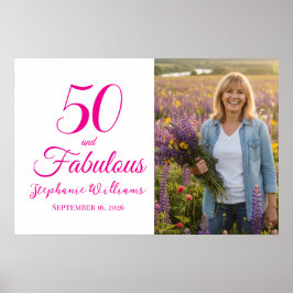 50歳の誕生日おめでとう ファブリシャスな写真 50歳の誕生日パーティー ポスター