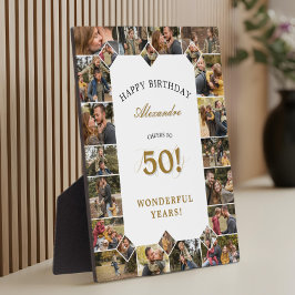 50歳の誕生日おめでとう！フォトコラージュ フォトプラーク