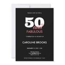 50歳の誕生日おめでとう！ブラックインビテーション