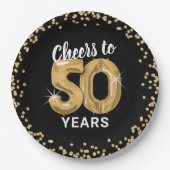 50歳の誕生日おめでとう ペーパープレート (正面)
