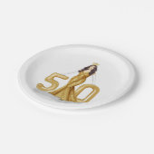 50歳の誕生日おめでとう ペーパープレート (アングル)