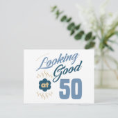 50歳の誕生日おめでとう ポストカード (スタンド正面)