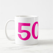 50歳の誕生日おめでとう マグカップ | 誕生年入れ替え可能 (左)