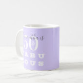 50歳の誕生日おめでとう ライラックの華やかさ コーヒーマグカップ (正面左)
