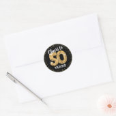 50歳の誕生日おめでとう ラウンドシール (封筒)