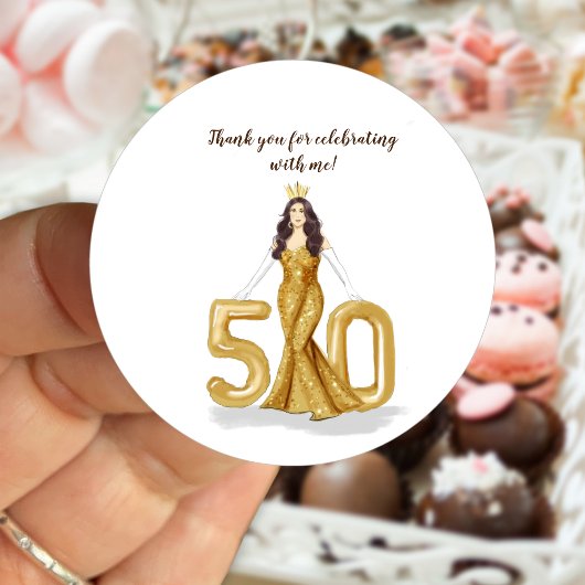 50歳の誕生日おめでとう ラウンドシール