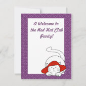 50歳の誕生日おめでとう レッドハットクラブパーティーへようこそ 招待状 (裏面)