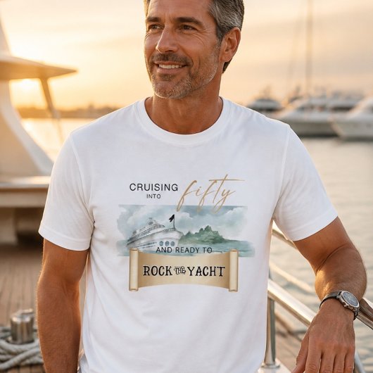 50歳の誕生日おめでとう ロック・ザ・ヨット Tシャツ