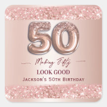 50歳の誕生日おめでとう ローズゴールド