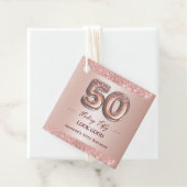 50歳の誕生日おめでとう ローズゴールド フェイバータグ (インサイチュ)