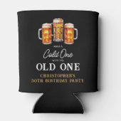 50歳の誕生日おめでとう 冷たいビール 缶クーラー (裏面)