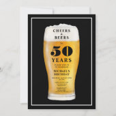 50歳の誕生日おめでとう 招待状 (正面)