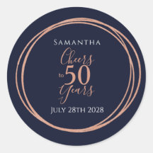 50歳の誕生日おめでとう！海軍50年 ローズゴールド