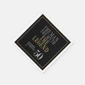 50歳の誕生日おめでとう 神話と伝説の人 スタンダードカクテルナプキン (角)