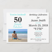 50歳の誕生日おめでとう 素敵なバースデー招待状 招待状 (正面)