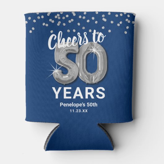 50歳の誕生日おめでとう 缶クーラー (正面)