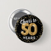 50歳の誕生日おめでとう 缶バッジ (正面&裏面)