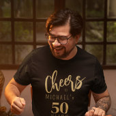 50歳の誕生日おめでとう 黒色パーソナライズ Tシャツ
