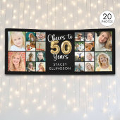 50歳の誕生日おめでとう 20枚フォトコラージュ 横断幕