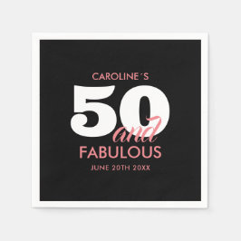 50歳の誕生日おめでとう 50歳も輝いて スタンダードカクテルナプキン