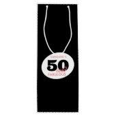 50歳の誕生日おめでとう 50歳も輝いて ワインギフトバッグ (裏面)