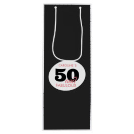 50歳の誕生日おめでとう 50歳も輝いて ワインギフトバッグ