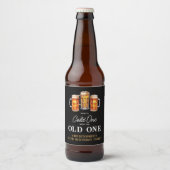 50歳の誕生日おめでとう Cold One With The Old One ビール ビールラベル (正面)