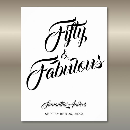50歳の誕生日おめでとう Fifty and Fabulous ポスター