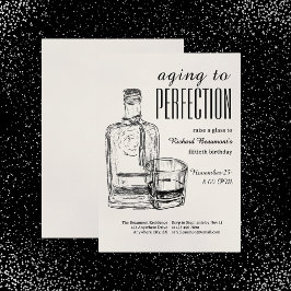 50歳の誕生日おめでとう Men's Vintage Aging to Perfection 招待状
