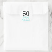 50歳の誕生日おめでとう Simply Fabulous ラウンドシール (バッグ)
