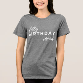 50歳の誕生日お祝いチーム タイポグラフィーデザイン シンプル モダン オリジナル トライブレンドＴシャツ