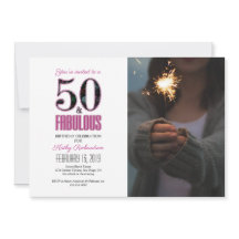 50歳の誕生日お祝いパーティーフォト ピンク