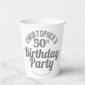 50歳の誕生日お祝い紙コップ 紙コップ (正面)