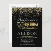 50歳の誕生日お祝い ポストカード (正面/裏面)