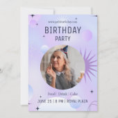 50歳の誕生日お祝い、写真 50歳の誕生日 招待状 (正面)