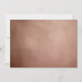 50歳の誕生日におしゃれなローズゴールドの招待状 招待状 (裏面)
