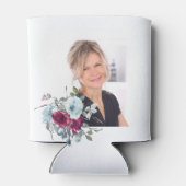 50歳の誕生日におしゃれな花の写真を飾って 缶クーラー (裏面)